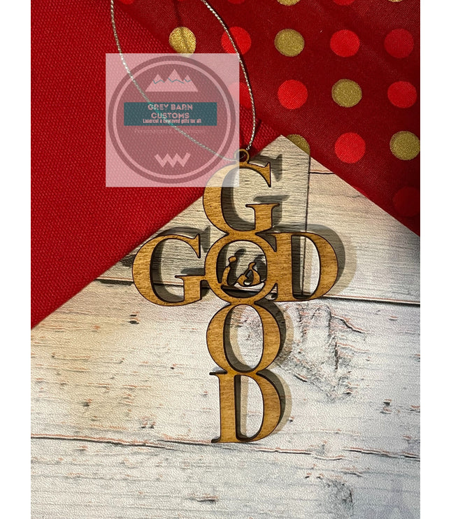 God is Good ornament, Christmas ornament, rearview mirror hanger, charm,  biblical ornament, Church, GOD