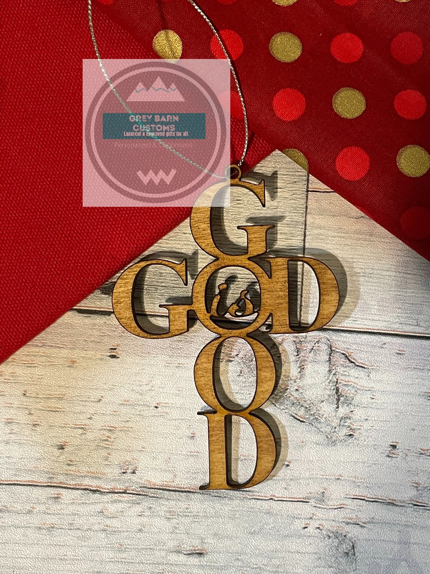 God is Good ornament, Christmas ornament, rearview mirror hanger, charm,  biblical ornament, Church, GOD