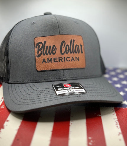 Blue Collar, leatherette patch hat, American, Blue Collar American
