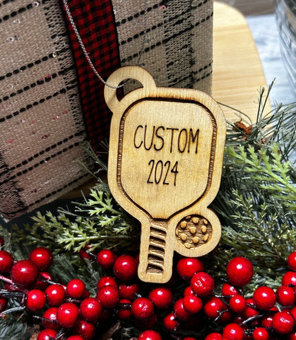 Pickleball ornament, custom ornament, pickleball, personalized ornament