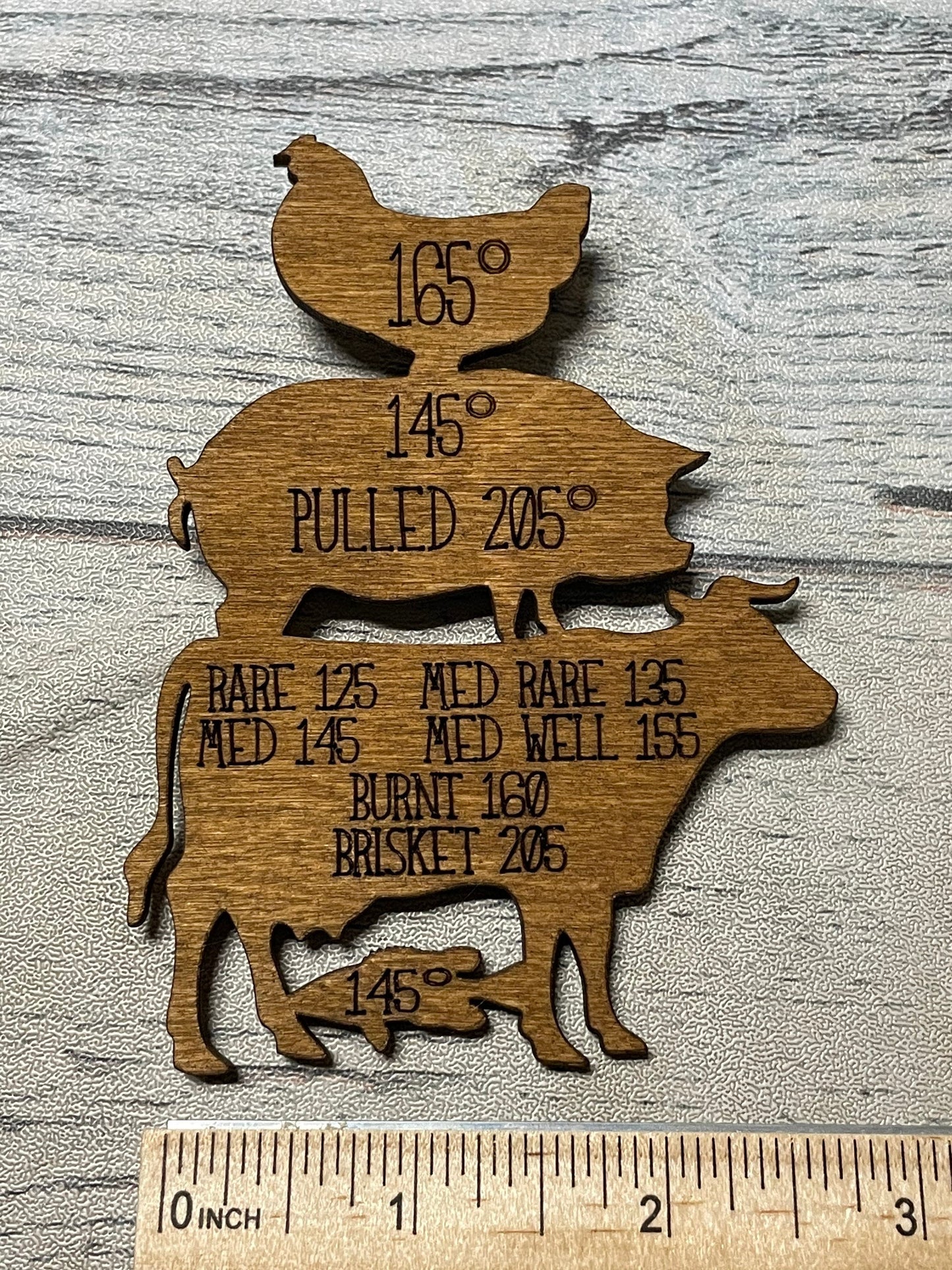Meat Temperature magnet, smoker magnet, Traeger, birthday, grill magnet, pit boss, bbq magnet, gifts for men, stocking stuffer, Christmas