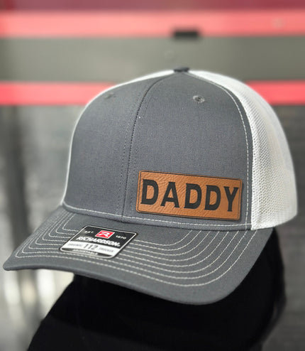 Papa Leatherette patch hat, grandpa, pawpaw, pops, poppa, dad, daddy, Fathers day