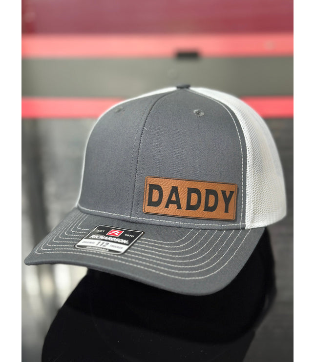 Papa Leatherette patch hat, grandpa, pawpaw, pops, poppa, dad, daddy, Fathers day