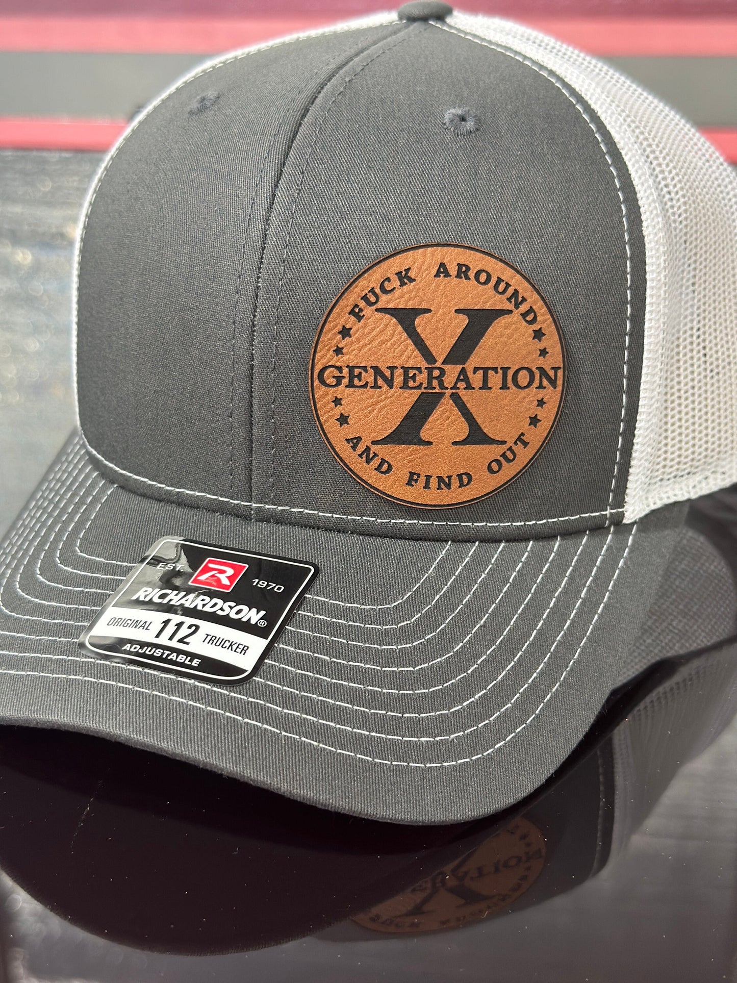 Gen X, Generation x, FAFO , leatherette patch hat