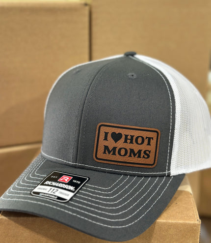 I love hot moms, Hot moms, leatherette patch hat