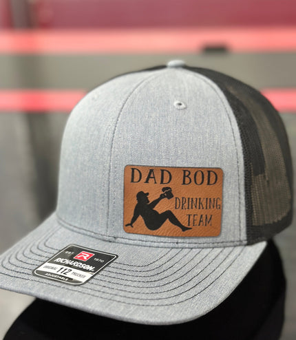 Dad Bod, Drinking team, leatherette patch hat