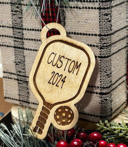 Pickleball ornament, custom ornament, pickleball, personalized ornament