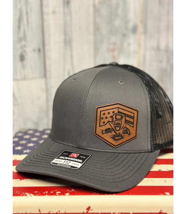 Welder, leatherette patch hat, American, Richardson112
