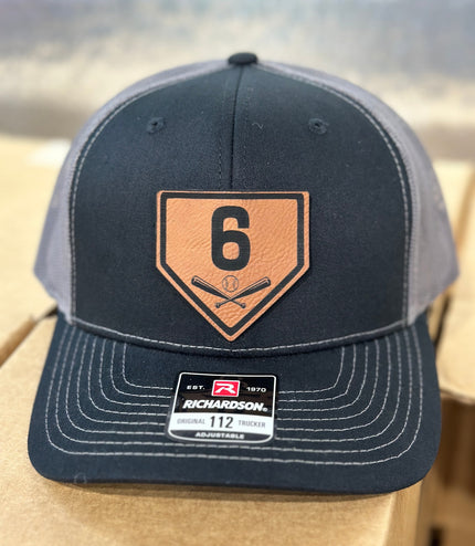 Home plate, Baseball hat, softball hat, personalized number, Bat, homeplate, Richardson 112 hat