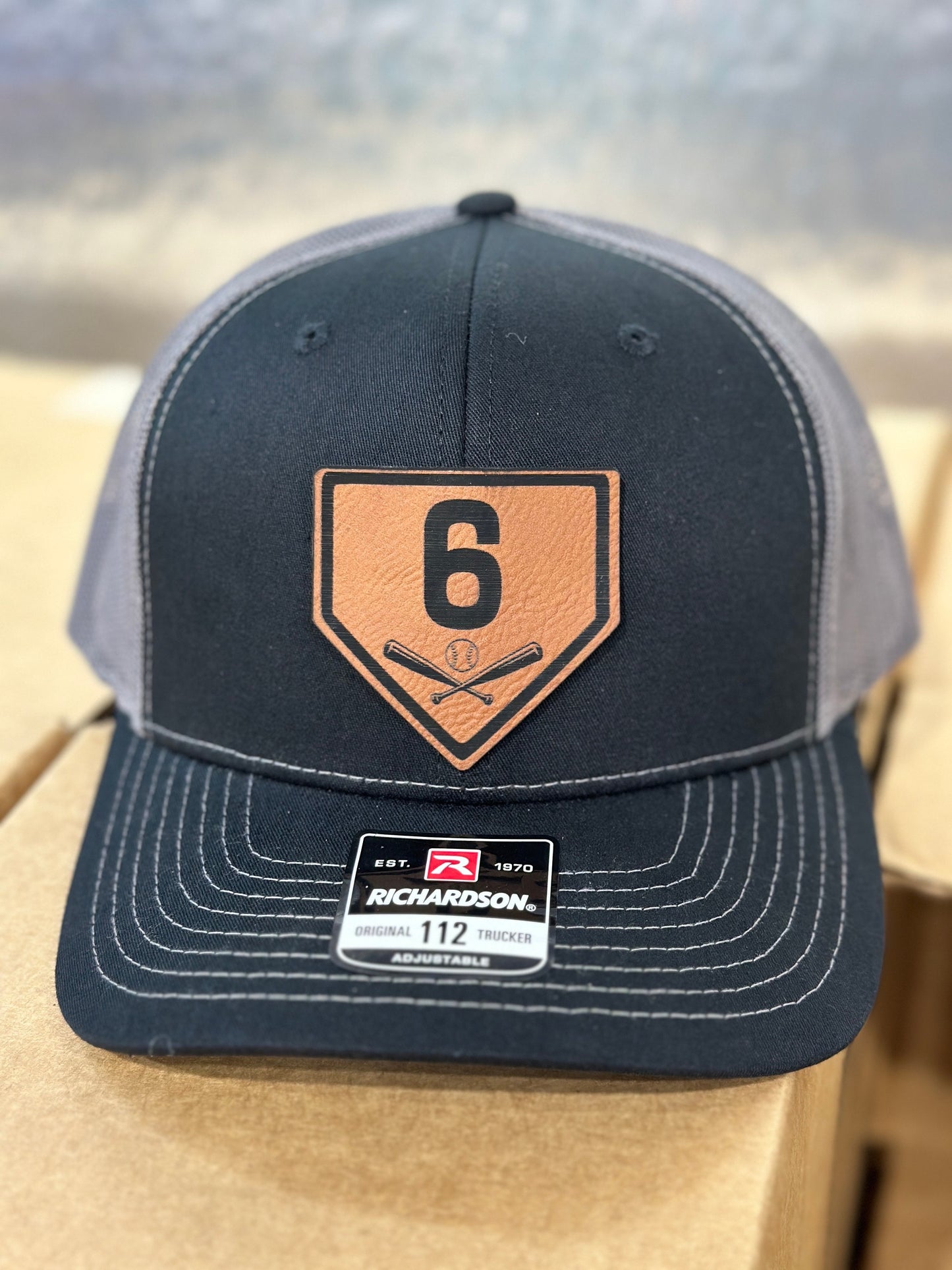 Home plate, Baseball hat, softball hat, personalized number, Bat, homeplate, Richardson 112 hat