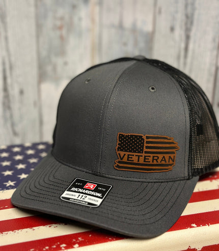 Veteran, leatherette patch hat, American, Richardson112