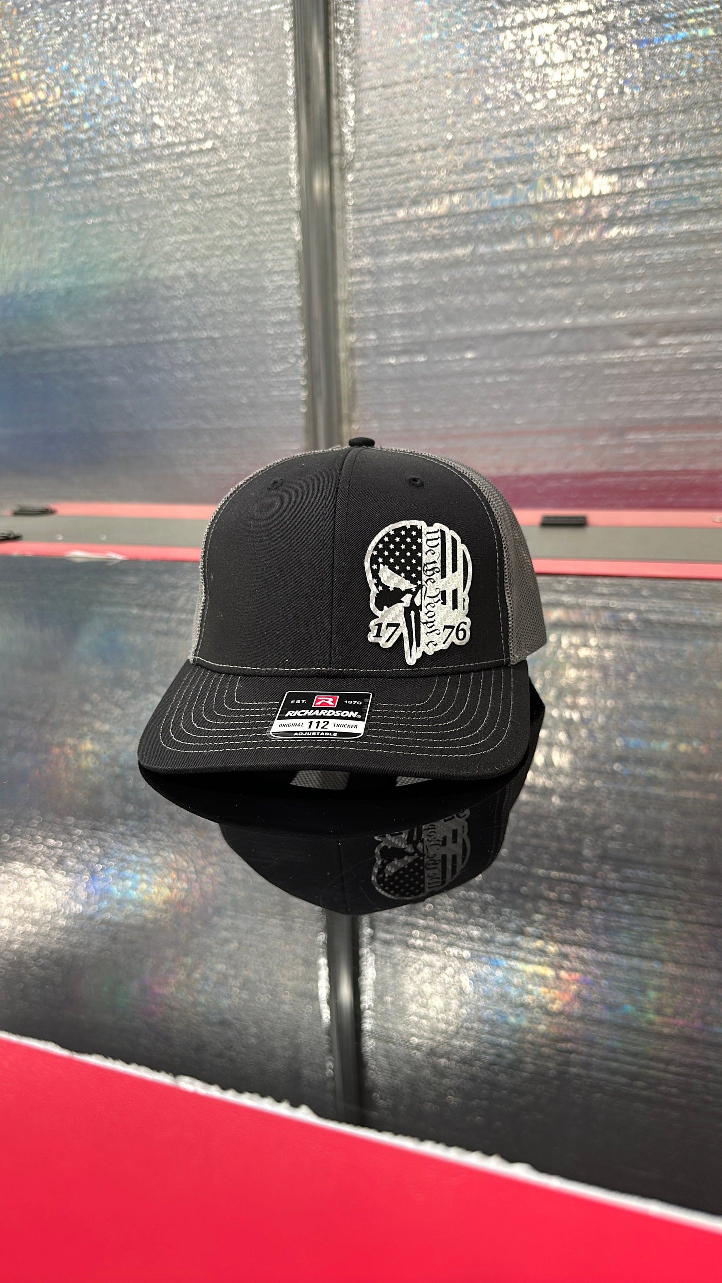 We the people, silver carbon leatherette, 1776, American, punisher,  Richardson112