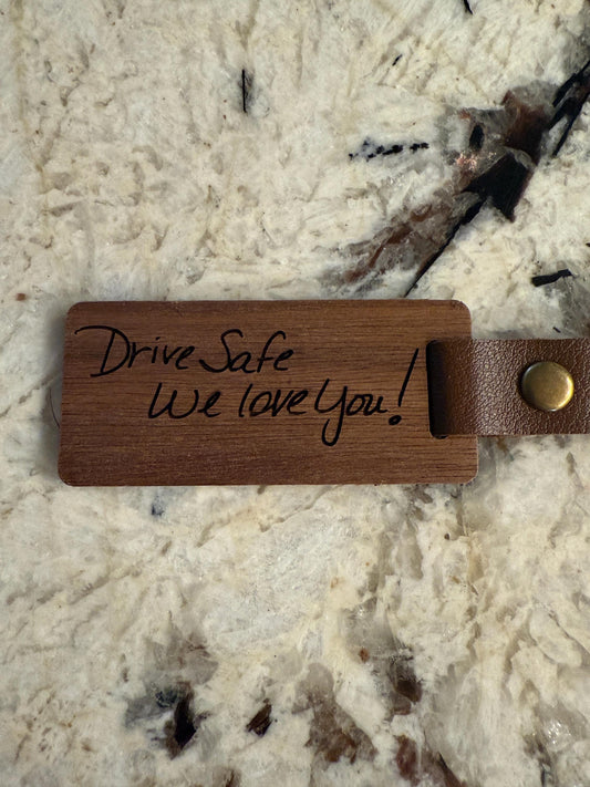 Actual Handwriting Keychain, Engraved Keychain, Actual Signature Keychain, Handwriting Keychain, Memorial Keychain