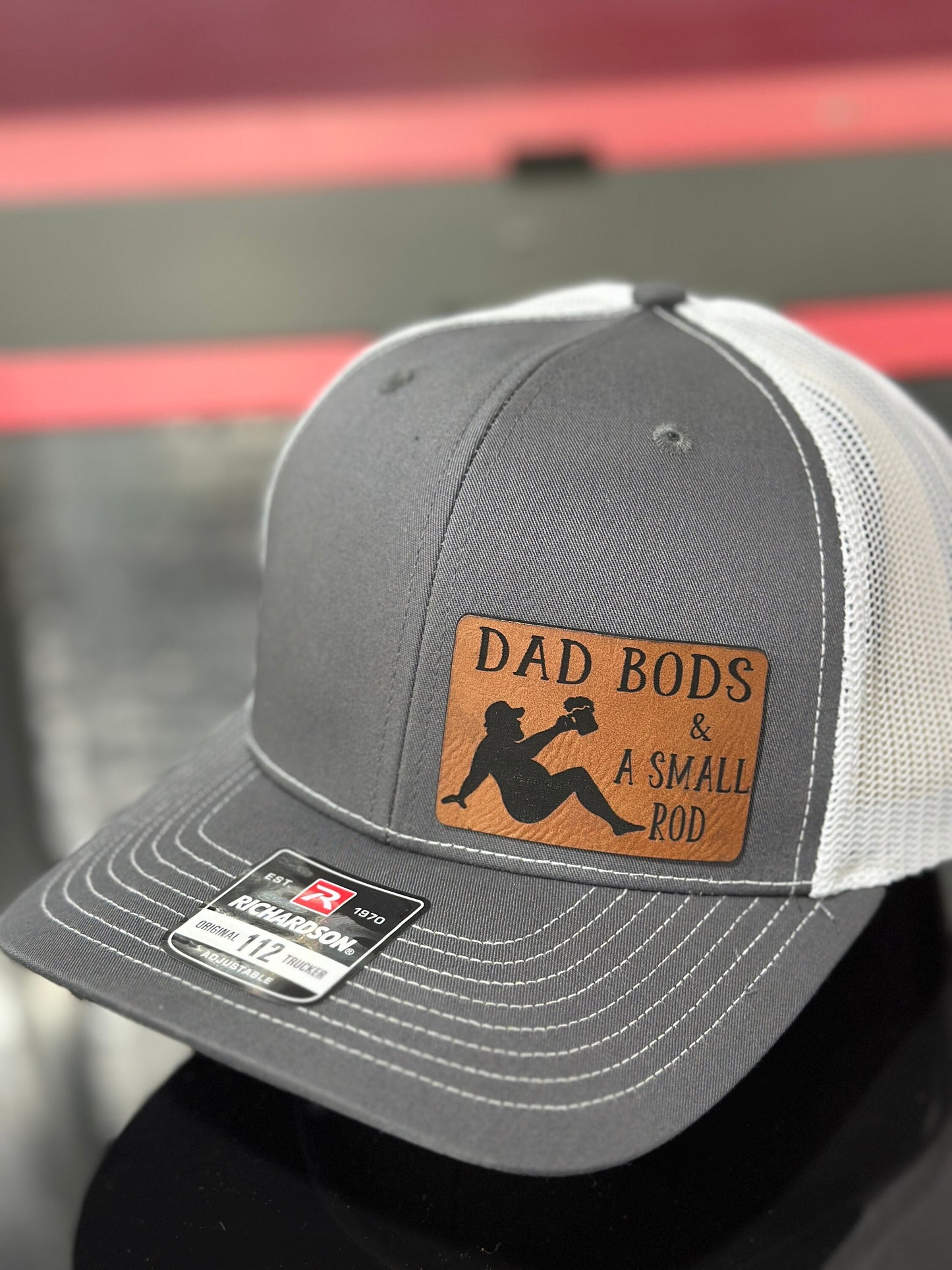 Dad Bod, A small rod, leatherette patch hat