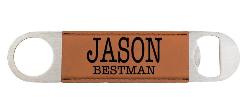 Custom Bottle Opener, Leather bottle opener, wedding favor, grooms gift, birthday party, fathers day, mothers day
