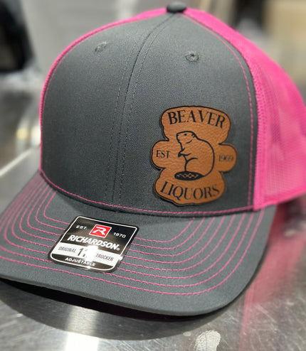 Beaver Liquor , leatherette patch hat,