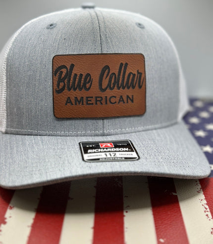 Blue Collar, leatherette patch hat, American, Blue Collar American