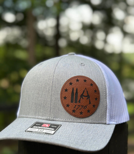 2A, leatherette patch hat, American, 2nd Amendment hat