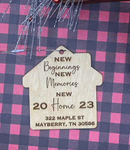 New home ornament, housewarming gift, First home, gift from realtor, real estate gift 2023, house ornament