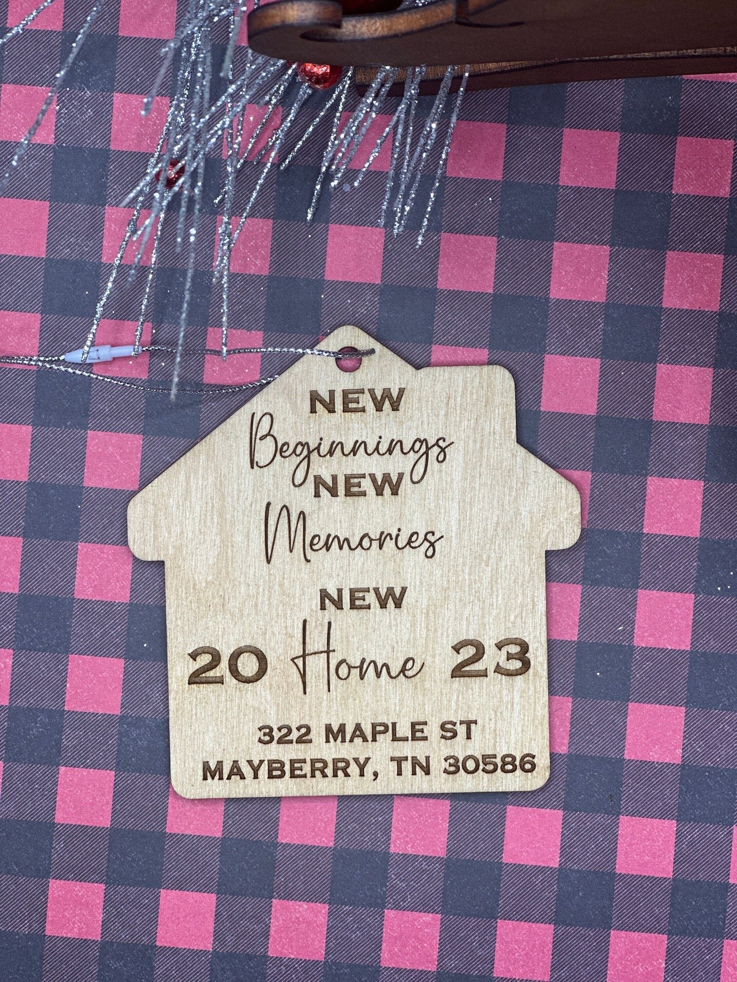 New home ornament, housewarming gift, First home, gift from realtor, real estate gift 2023, house ornament
