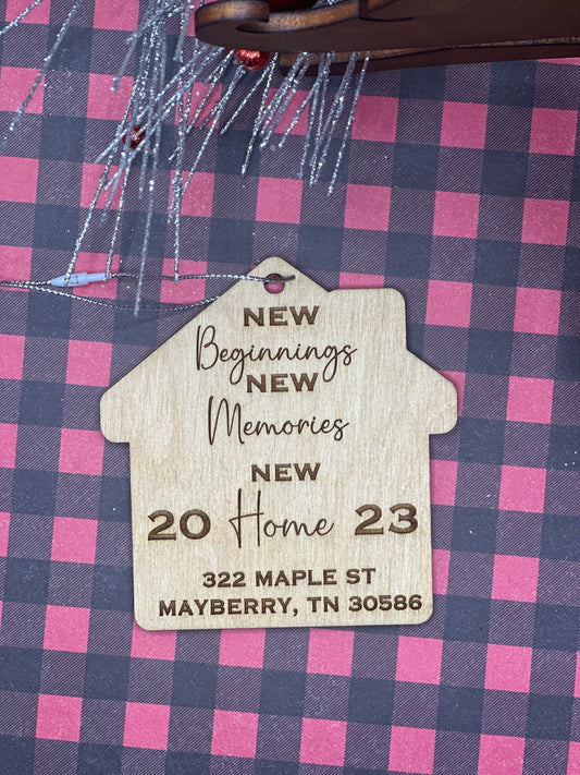 New home ornament, housewarming gift, First home, gift from realtor, real estate gift 2023, house ornament