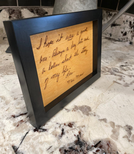 Memory Handwriting, Engraved Handwriting, Personalized engraved wood sign, Wedding, Handwriting into Art