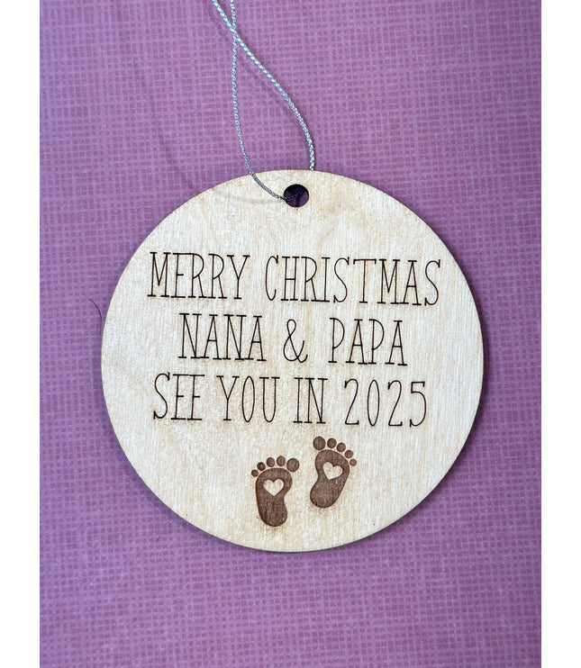 New Parent CUSTOMIZED wording, new mommy, new daddy, 2025 baby, New baby Christmas ornament, parents to be, twins, grandparents