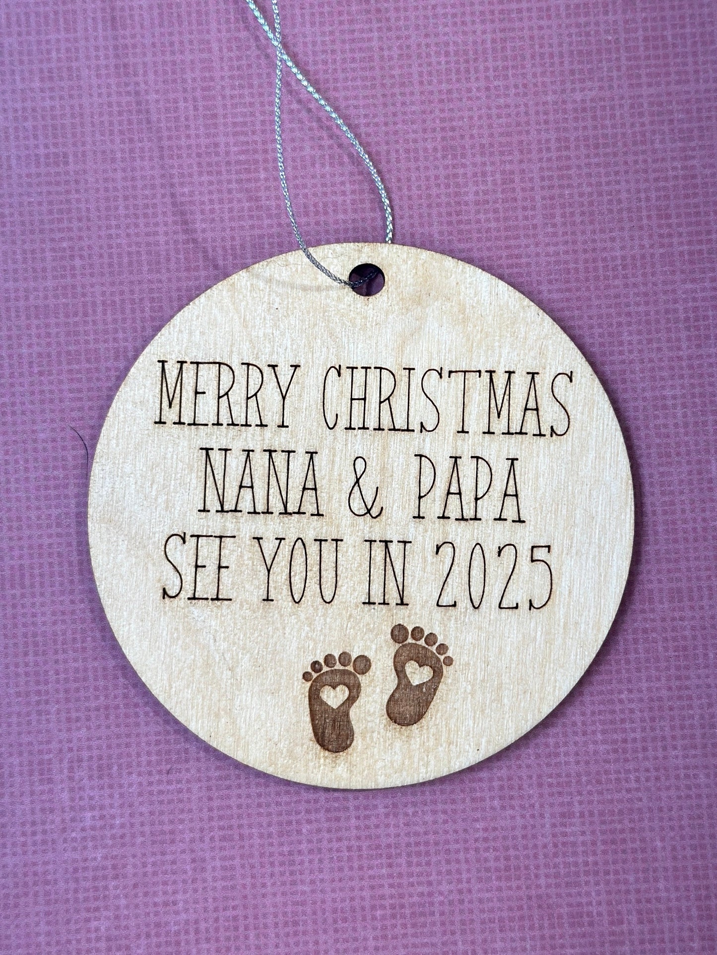 New Parent CUSTOMIZED wording, new mommy, new daddy, 2025 baby, New baby Christmas ornament, parents to be, twins, grandparents