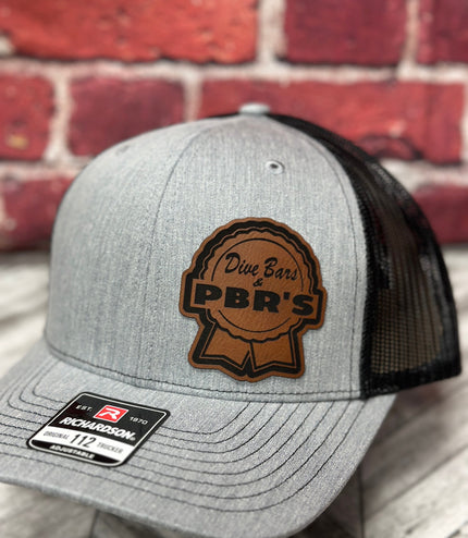 Dive bars & PBR hat, blue ribbon hat, drinking hat