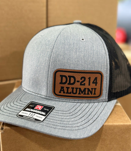 Veteran, DD214, Alumni, Military, leatherette patch hat