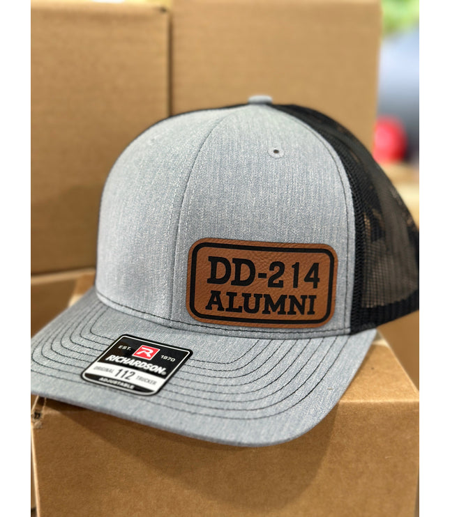 Veteran, DD214, Alumni, Military, leatherette patch hat