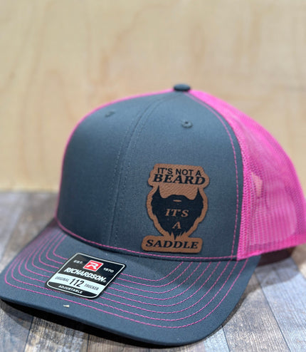 It’s not a beard, it’s a saddle , leatherette patch hat,
