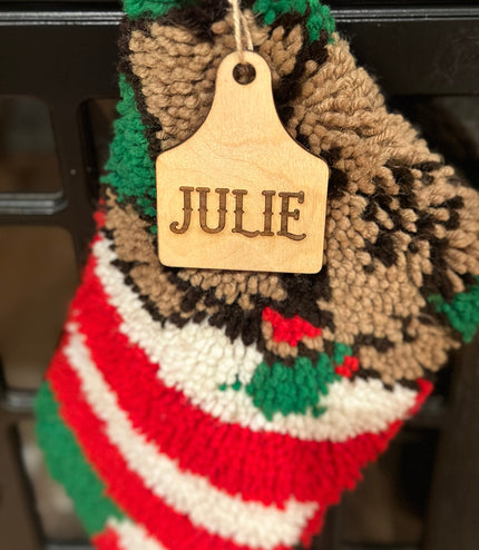 Cow tag, Stocking tag, goat tag, tag, Stocking, Christmas tag, personaized, farmhouse