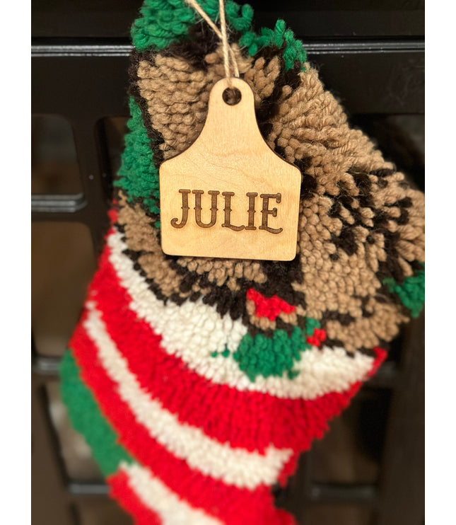 Cow tag, Stocking tag, goat tag, tag, Stocking, Christmas tag, personaized, farmhouse