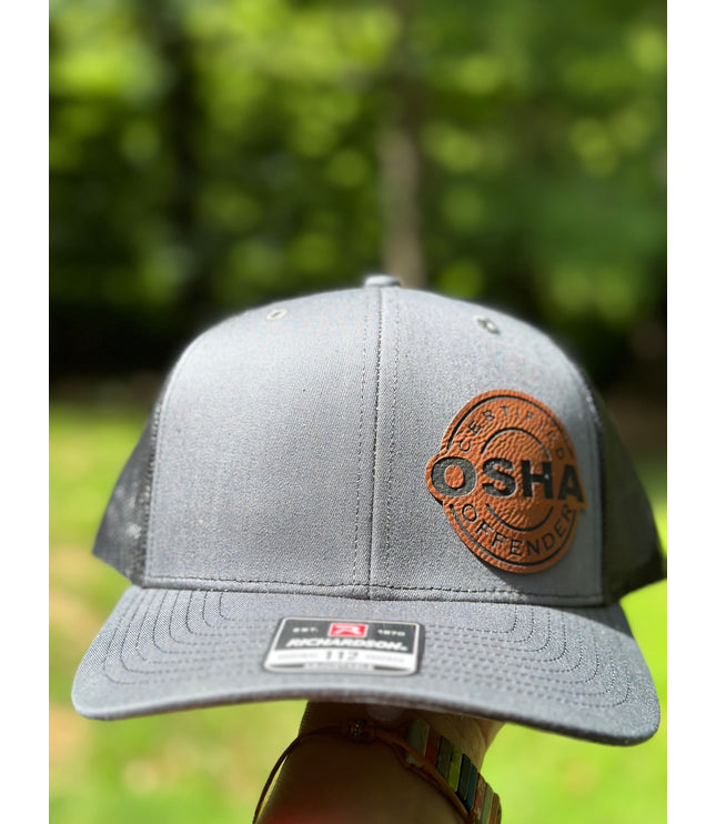 OSHA offender, leatherette patch hat, American, Certified OSHA Offender, Funny Hat, Richardson112