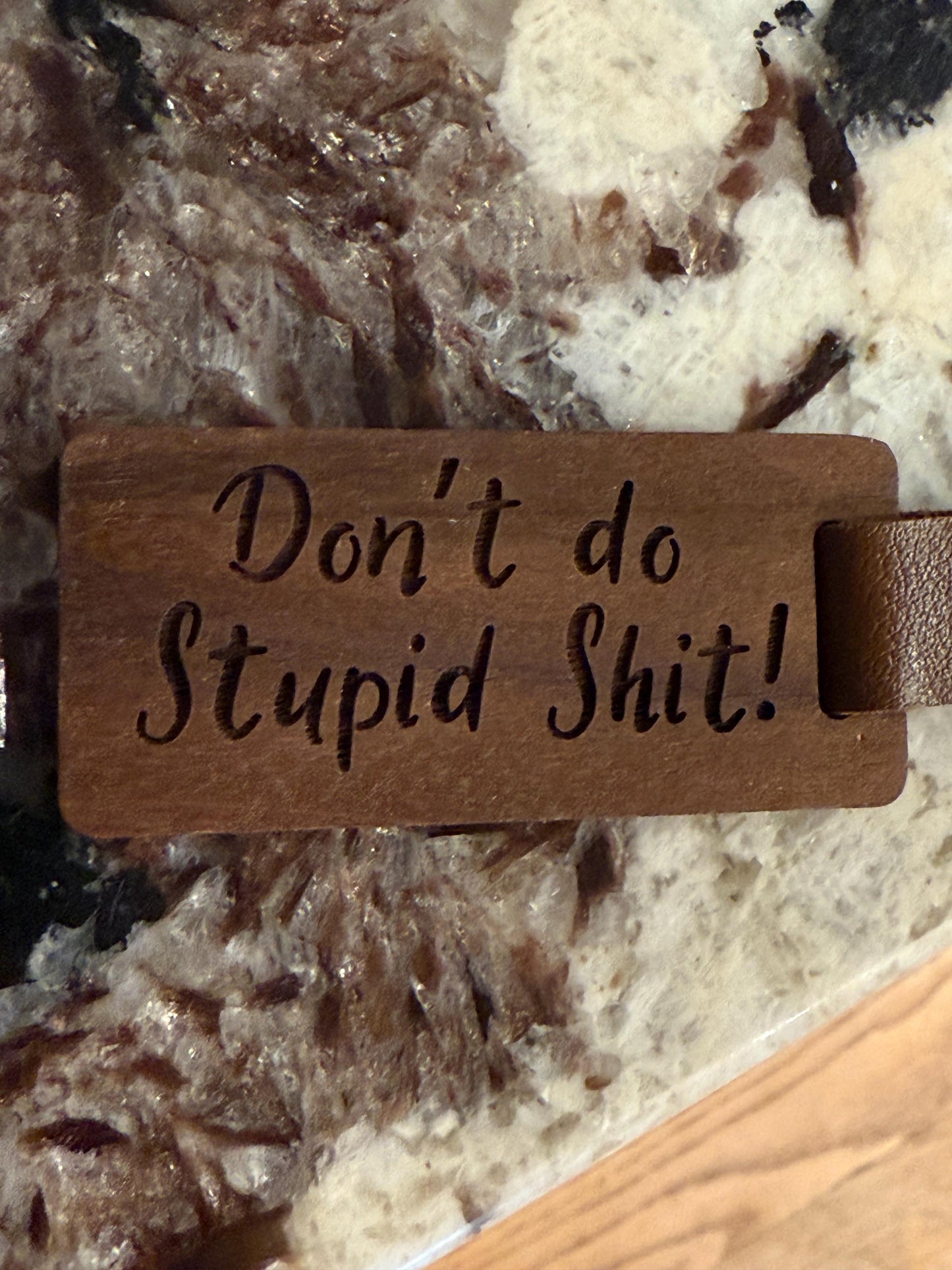 Don’t do keychain, stupid, drive safe, funny keychain, teenage driver, husband, wife, girlfriend, graduation, best friend, college bound