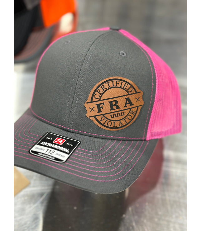 FRA, Certified FRA violator, Railroad, rail life , leatherette patch hat