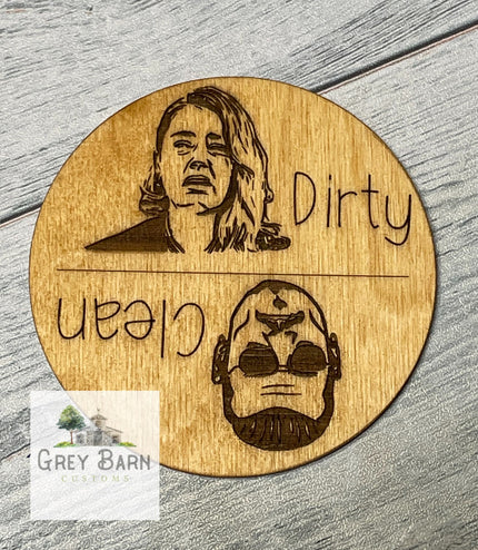 Johnny Depp dishwasher magnet, Clean dirty magnet, dishwasher Magnet, Johnny Depp dirty, amber heard, Johnny Depp clean, Turdy