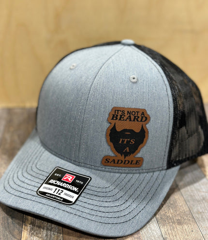 It’s not a beard, it’s a saddle , leatherette patch hat,