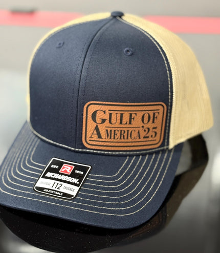 Gulf of America, 2025, leatherette patch hat, American, Richardson112