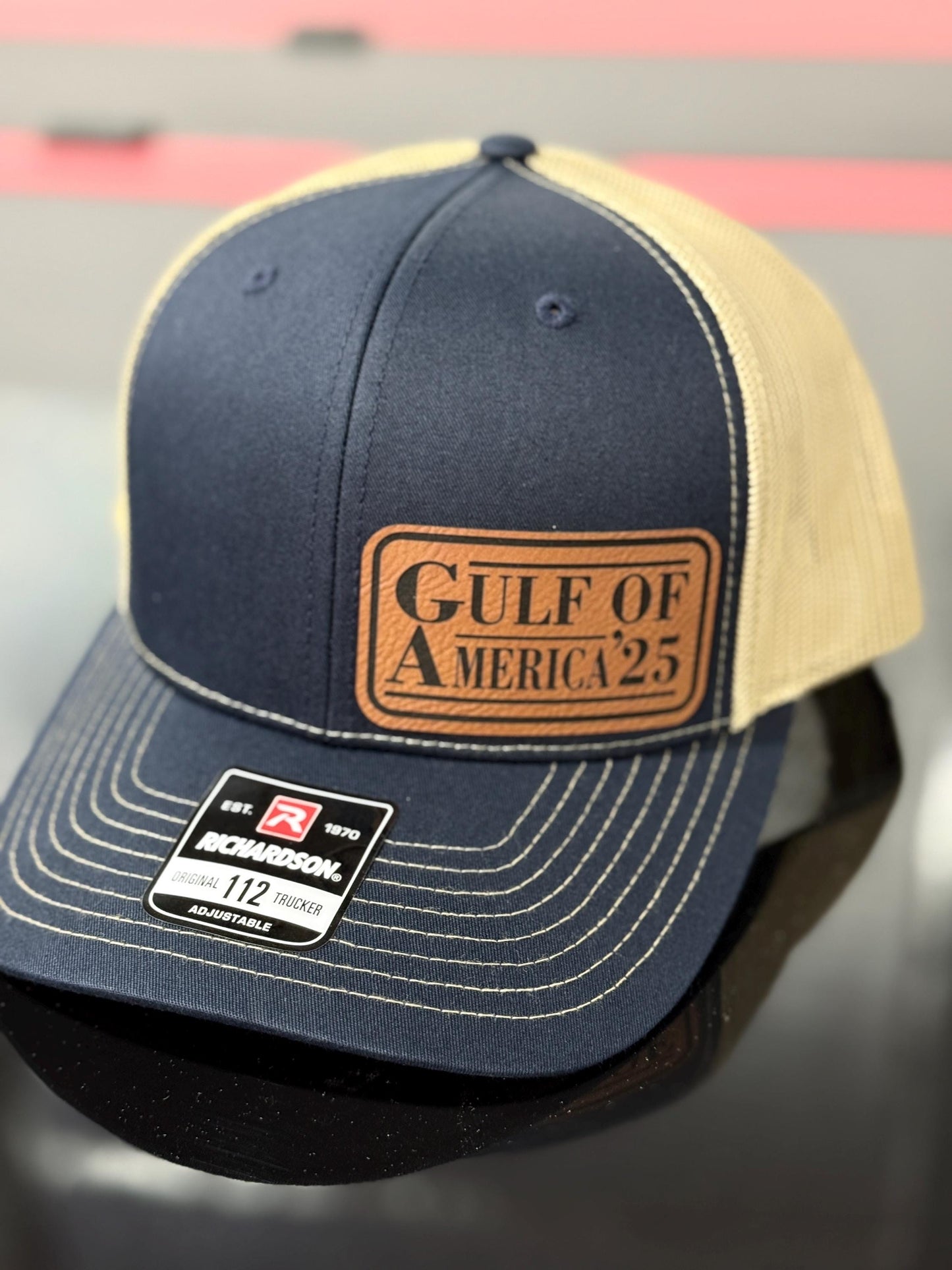 Gulf of America, 2025, leatherette patch hat, American, Richardson112