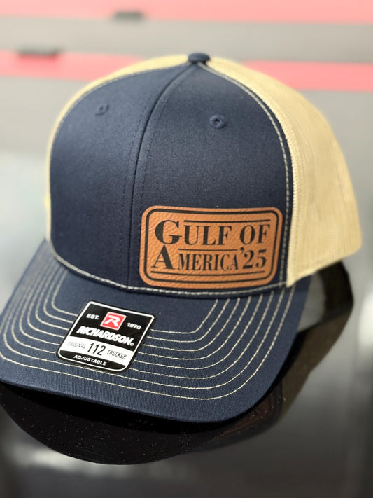 Gulf of America, 2025, leatherette patch hat, American, Richardson112