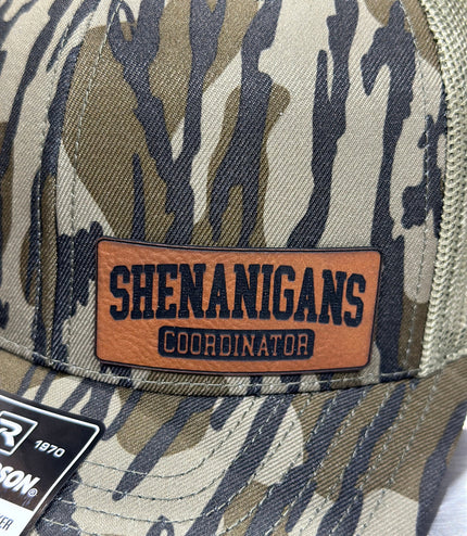 Shenanigans Coordinator , leatherette patch hat,