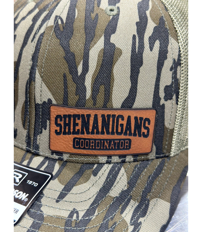 Shenanigans Coordinator , leatherette patch hat,