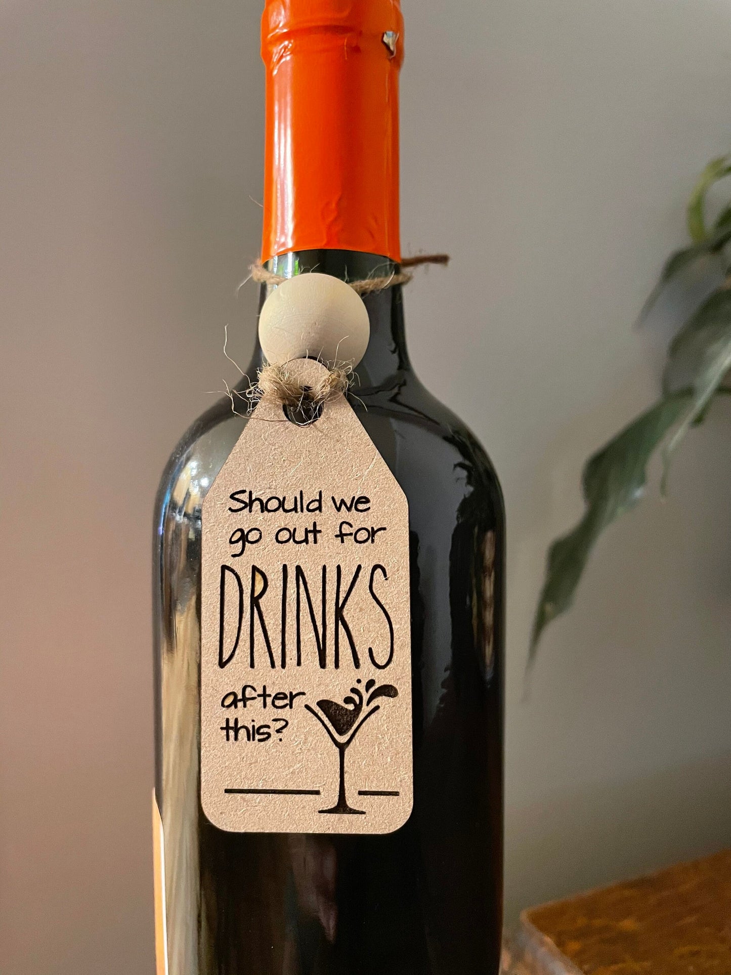 Wine tag, gift tag, bridal shower, wedding gift, wine charm, birthday, housewarming, hanger, stocking stuffer, christmas