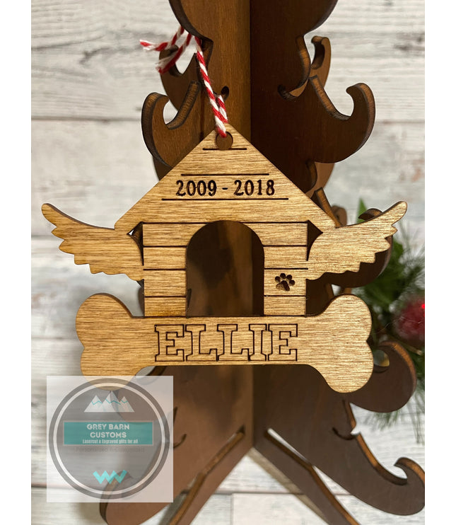 Dog Memorial Ornament, Pet Keepsake, Angel Wings