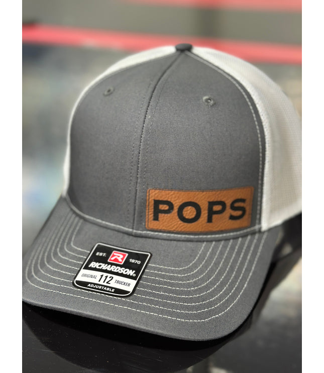 Papa Leatherette patch hat, grandpa, pawpaw, pops, poppa, dad, daddy, Fathers day