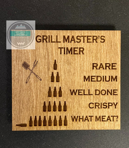 Grill Master, Drinking Magnet, Funny Magnet, father Day, bbq timer, traeger, pit boss, BGE, Recteq