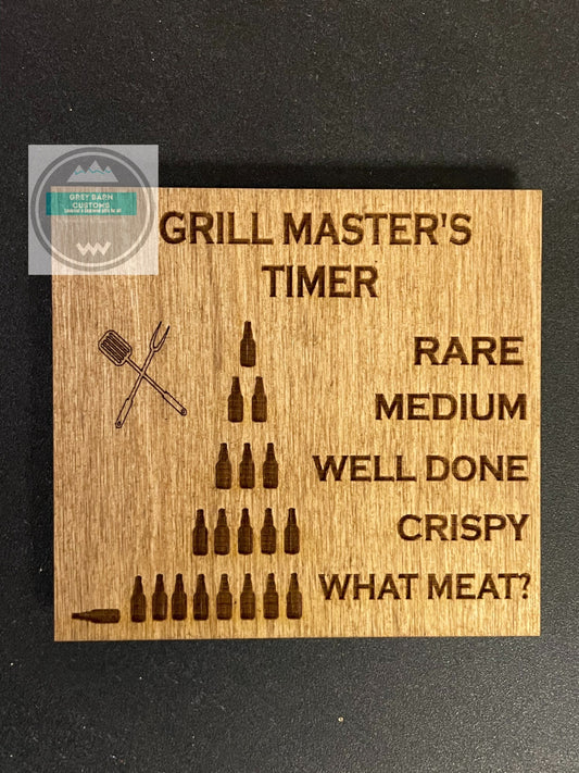 Grill Master, Drinking Magnet, Funny Magnet, father Day, bbq timer, traeger, pit boss, BGE, Recteq