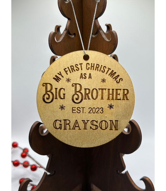 Big brother, big sister, 1st Christmas as, Sibling ornament, 2024